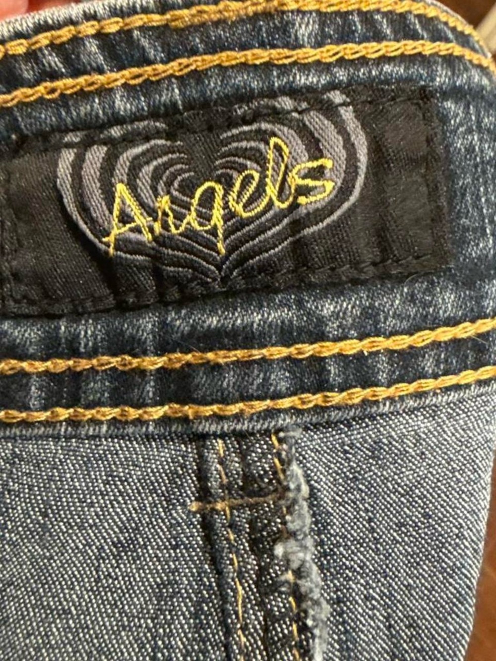 Y2K Angels Faded Bondage Cargo Short Denim Skirt - Picture 3 of 4